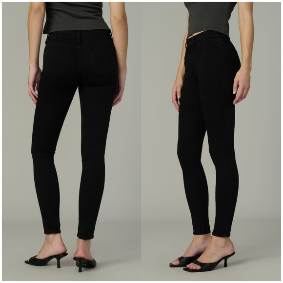 Joe's Jeans Black High Rise Skinny Velvet Pants Size 32 - Picture 1 of 9